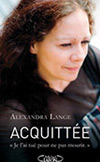 Couverture du livre Acquittée d'Alexandra Lange